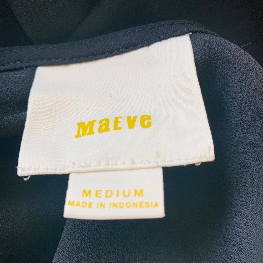 Maeve (Anthropologie) top black, lace detail SZ M - Picture 6 of 7